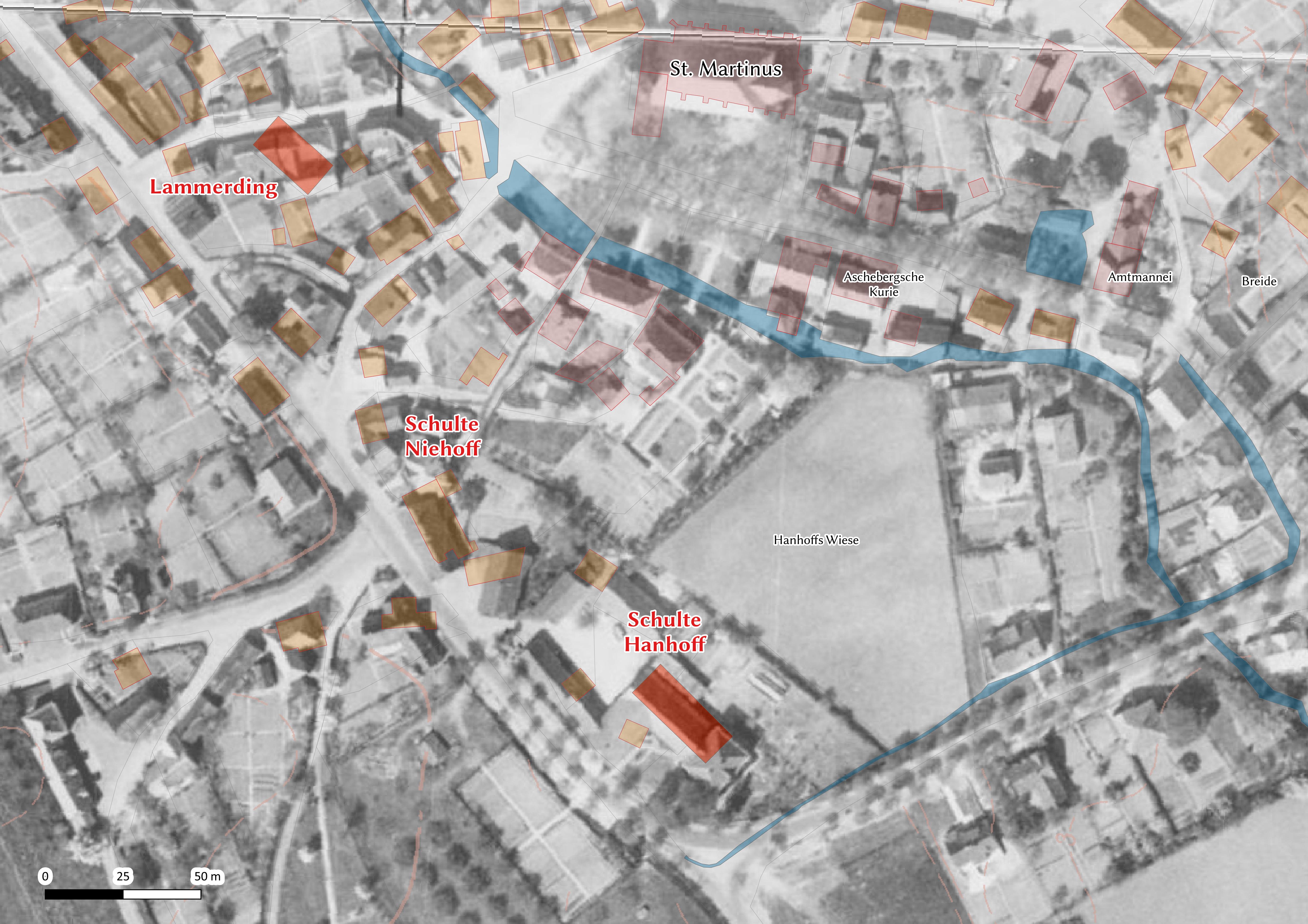 Der südliche Teil der Coesfelder Landstraße
                            1954